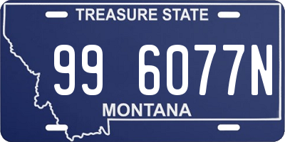 MT license plate 996077N