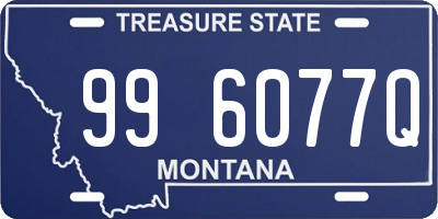 MT license plate 996077Q