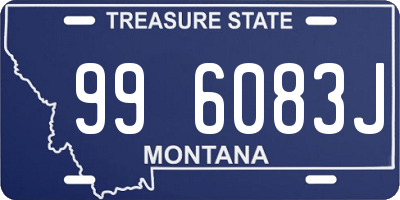 MT license plate 996083J