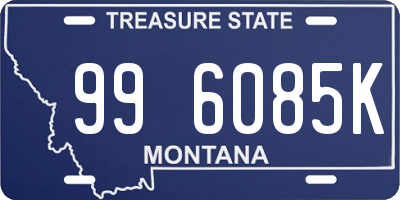 MT license plate 996085K