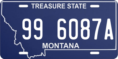 MT license plate 996087A