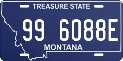 MT license plate 996088E