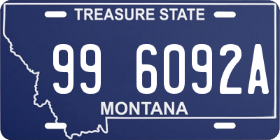 MT license plate 996092A