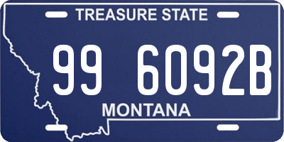 MT license plate 996092B