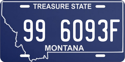 MT license plate 996093F