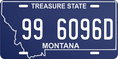 MT license plate 996096D