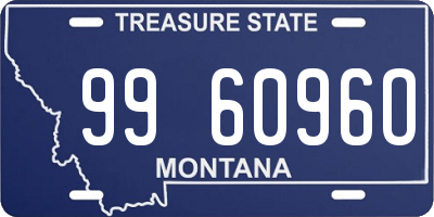 MT license plate 996096O