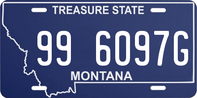 MT license plate 996097G