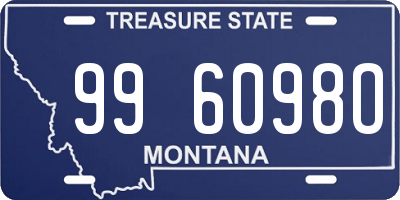 MT license plate 996098O