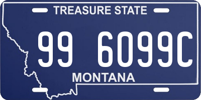 MT license plate 996099C