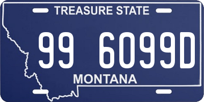 MT license plate 996099D
