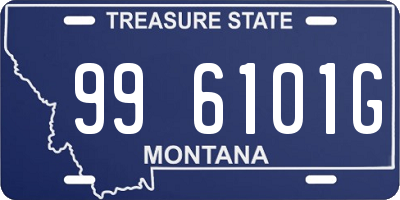 MT license plate 996101G