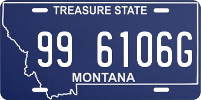 MT license plate 996106G