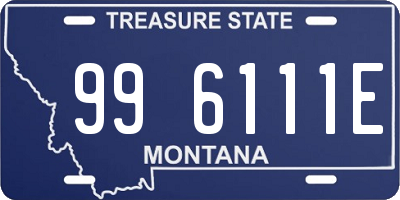 MT license plate 996111E