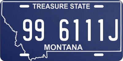 MT license plate 996111J