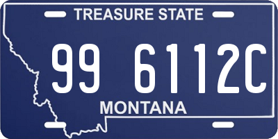 MT license plate 996112C