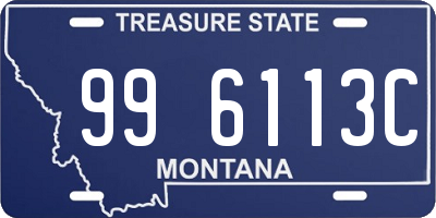 MT license plate 996113C