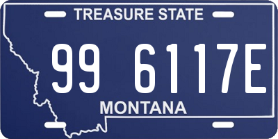 MT license plate 996117E