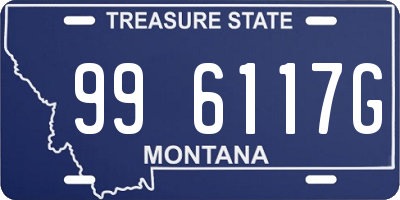 MT license plate 996117G