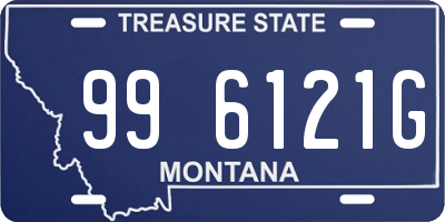 MT license plate 996121G