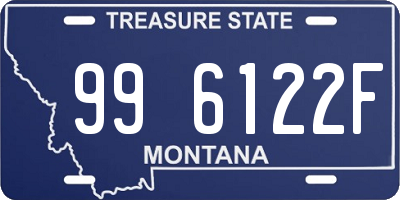 MT license plate 996122F