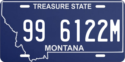 MT license plate 996122M