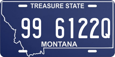 MT license plate 996122Q