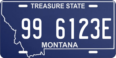 MT license plate 996123E