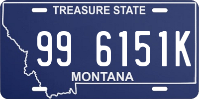 MT license plate 996151K