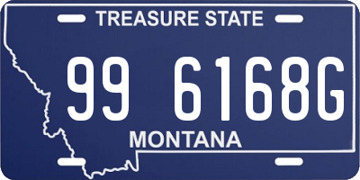 MT license plate 996168G