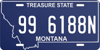 MT license plate 996188N