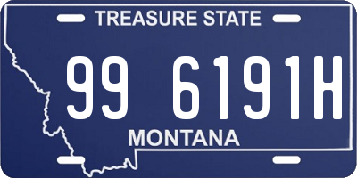 MT license plate 996191H