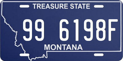 MT license plate 996198F