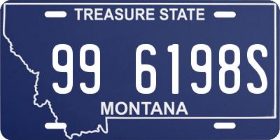 MT license plate 996198S