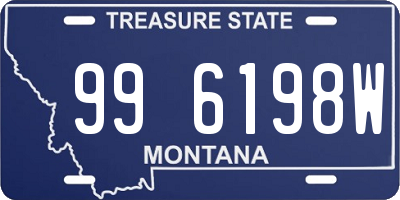 MT license plate 996198W