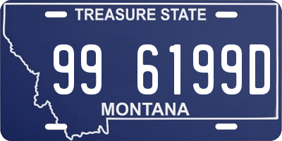 MT license plate 996199D