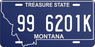 MT license plate 996201K