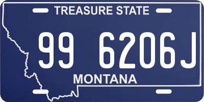 MT license plate 996206J