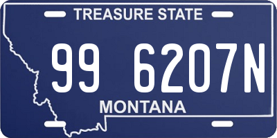 MT license plate 996207N