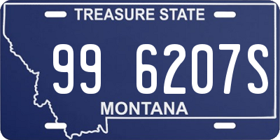 MT license plate 996207S