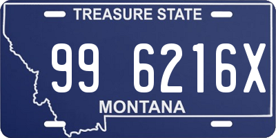 MT license plate 996216X