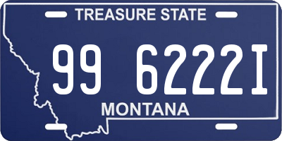 MT license plate 996222I