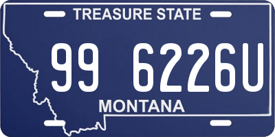 MT license plate 996226U