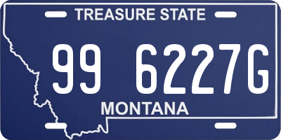 MT license plate 996227G