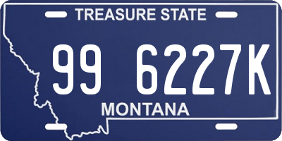 MT license plate 996227K