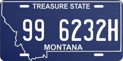 MT license plate 996232H