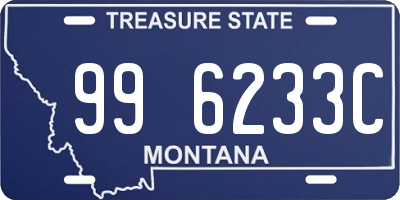 MT license plate 996233C