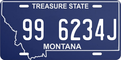 MT license plate 996234J