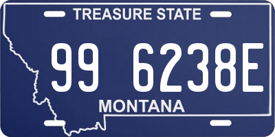 MT license plate 996238E