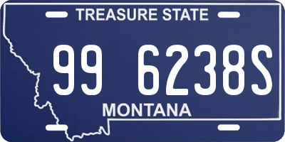 MT license plate 996238S